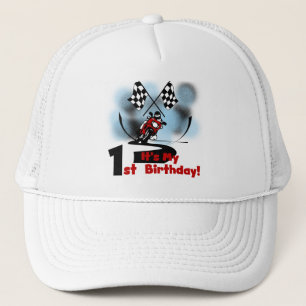 Motorcycle Racing 1st Birthday Tshirts and Gifts Trucker Hat