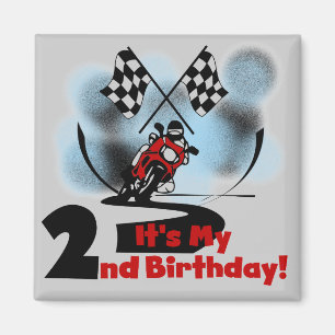 Motorcycle Racing 2nd Birthday Tshirts and Gifts Magnet