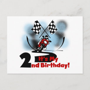 Motorcycle Racing 2nd Birthday Tshirts and Gifts Postcard