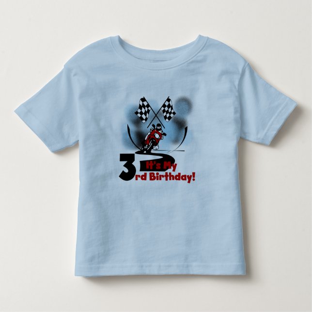Motorcycle Racing 3rd Birthday Tshirts (Front)