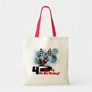 Motorcycle Racing 4th Birthday Tshirts Tote Bag