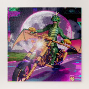 Motorcycle Racing Dragon Jigsaw Puzzle