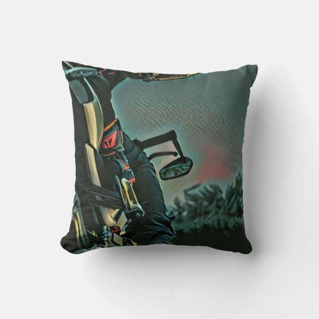 motorcycle racing lover gift cushion (Front)
