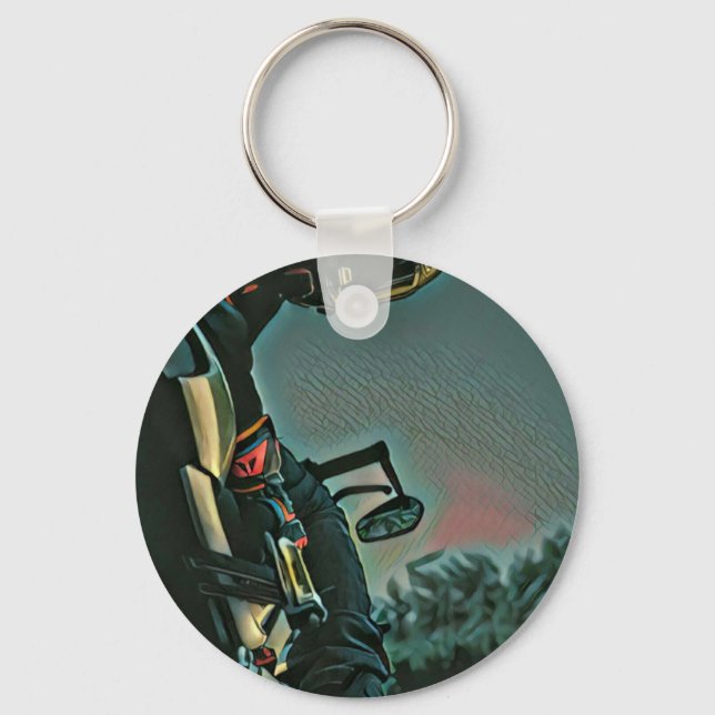 motorcycle racing lover gift key ring (Front)