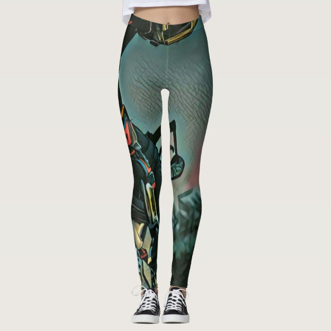 motorcycle racing lover gift leggings (Front)