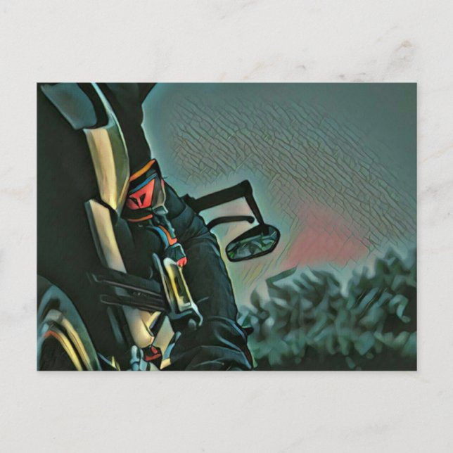 motorcycle racing lover gift postcard (Front)