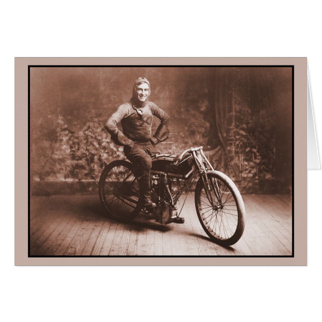 Motorcycle racing: Winner 100 mi. race, Norton KS (Front Horizontal)