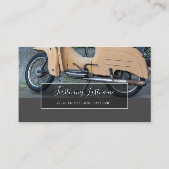 Motorcycle repair experts and bike mechanics business card (Front)