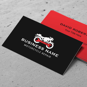 Motorcycle Repair Maintenance Service Professional Business Card