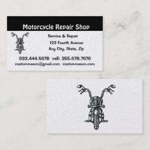 Motorcycle Repair & Service Shop Business Card