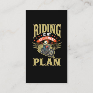 Motorcycle Retirement Gift for Old Biker Father Business Card