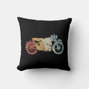 Motorcycle Retro Style Vintage Cushion