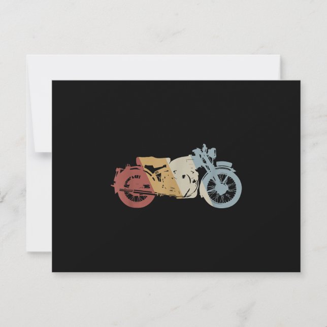 Motorcycle Retro Style Vintage Invitation (Front)