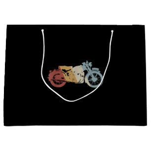 Motorcycle Retro Style Vintage Large Gift Bag