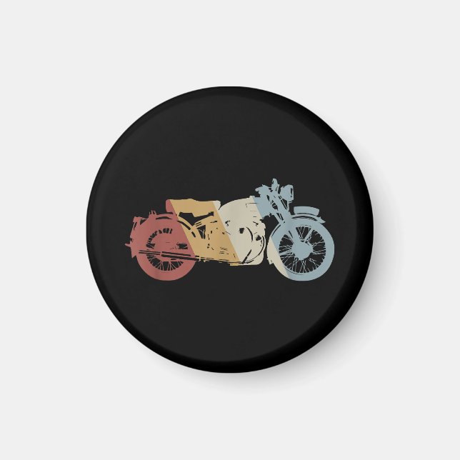 Motorcycle Retro Style Vintage Magnet (Front)
