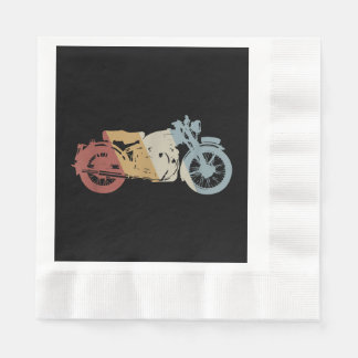 Motorcycle Retro Style Vintage Napkin