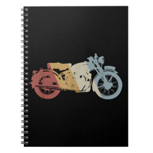 Motorcycle Retro Style Vintage Notebook
