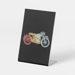 Motorcycle Retro Style Vintage Pedestal Sign