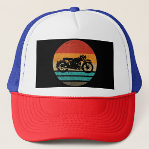 Motorcycle Retro Style Vintage Trucker Hat