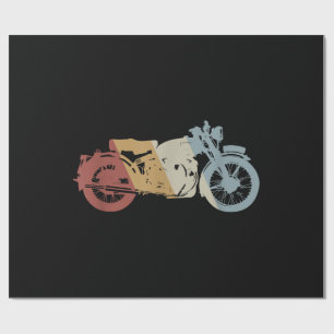 Motorcycle Retro Style Vintage Wrapping Paper