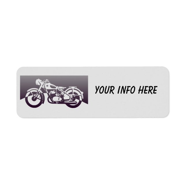 MOTORCYCLE RETURN ADDRESS ;LABELS LABEL (Front)