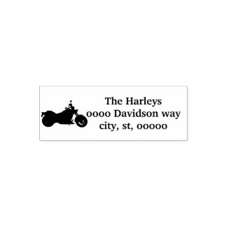 motorcycle return address self-inking stamp