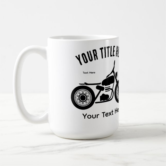 Motorcycle Ride Speed and Freedom Design Coffee Mug (Left)