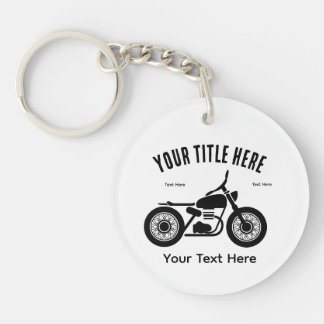 Motorcycle Ride Speed and Freedom Design Key Ring