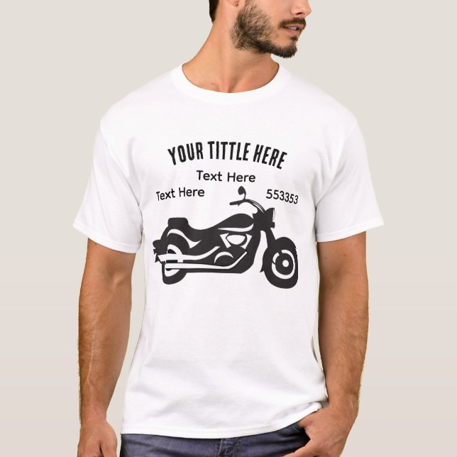Motorcycle Ride Speed and Freedom Design T-Shirt (Front)
