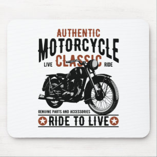 motorcycle ride to live mouse pad