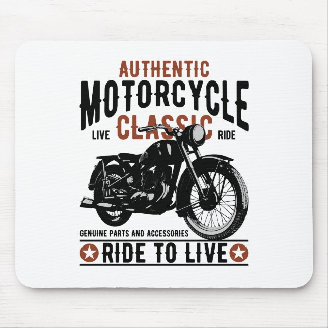 motorcycle ride to live mouse pad (Front)
