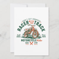 Motorcycle Rider - Racer With The Track
