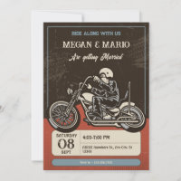 Motorcycle rider wedding
