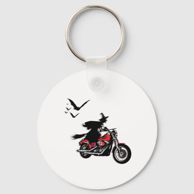 Motorcycle riding witch keychains (Front)
