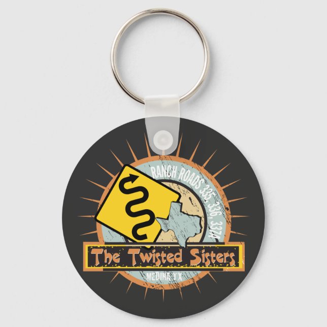 Motorcycle road The Twisted Sisters Key Ring (Front)