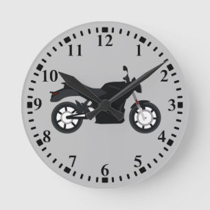 Motorcycle Round Clock