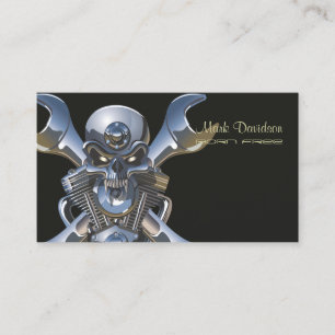 Motorcycle Sales/Repair/Metal Skull/xBones Business Card