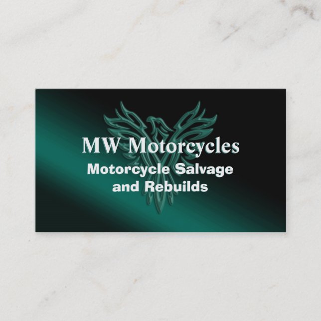 Motorcycle Salvage and Rebuilds, Phoenix Rising Business Card (Front)