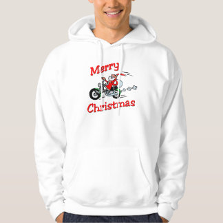 Motorcycle Santa Light T-Shirt Hoodie