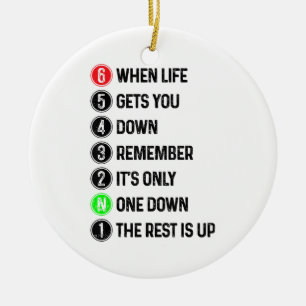 Motorcycle Shift Funny Saying Motocross Motorbike Ceramic Ornament