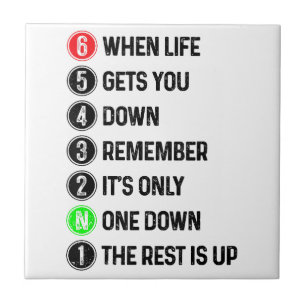 Motorcycle Shift Funny Saying Motocross Motorbike Ceramic Tile