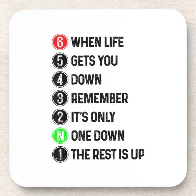 Motorcycle Shift Funny Saying Motocross Motorbike  Coaster (Front)