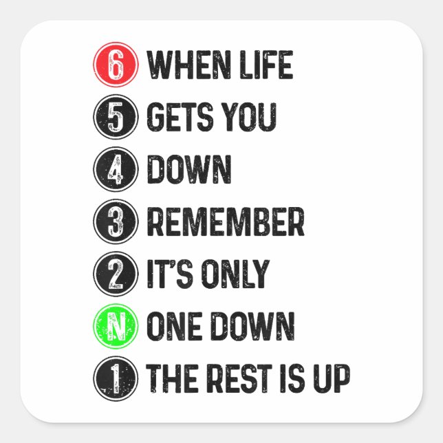 Motorcycle Shift Funny Saying Motocross Motorbike  Square Sticker (Front)