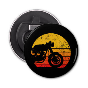 Motorcycle Shirt Vintage Retro T-Shirt for Cafe Ra Bottle Opener