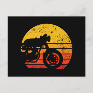 Motorcycle Shirt Vintage Retro T-Shirt for Cafe Ra Enclosure Card