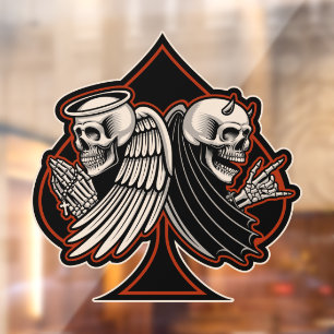 Motorcycle Shop Angel n Devil Ace of Spades Windo