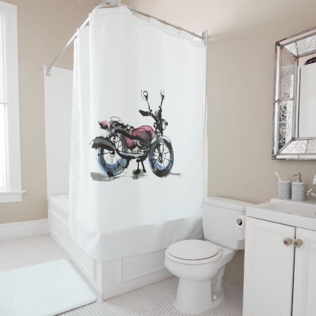 Motorcycle Shower Curtain (In Situ)