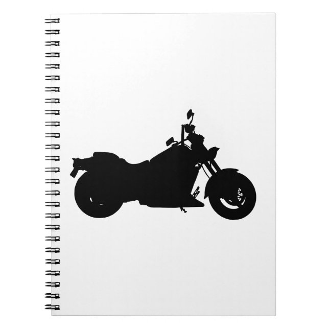 Motorcycle Silhouette Notebook (Front)