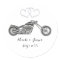 Motorcycle & Silver Hearts Biker Wedding Favour