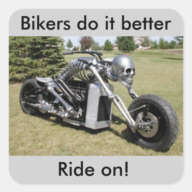 Motorcycle Skeleton style sticker (Front)